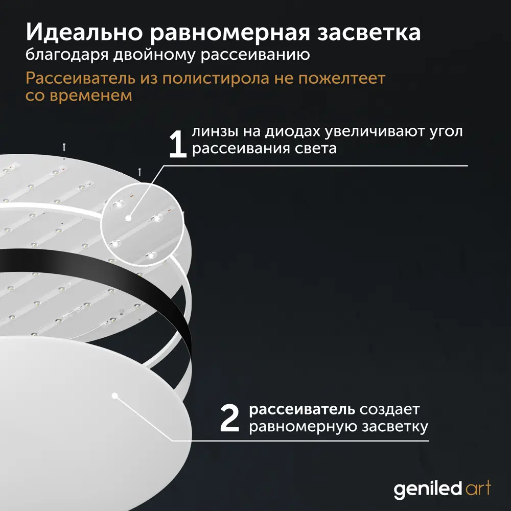 Фото 7 Светильник подвесной светодиодная Geniled Арт светильник 80272_4000_black 8 м² нейтральный белый свет цвет черный Фото 7 Светильник подвесной светодиодная Geniled Арт светильник 80272_4000_black 8 м² нейтральный белый свет цвет черный