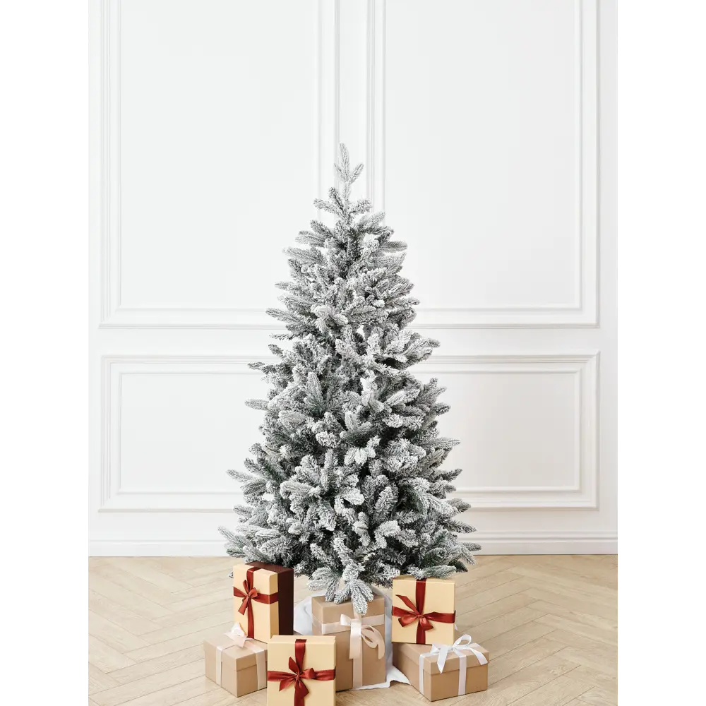 Фото Ель новогодняя искусственная Binoshe Bourget заснеженная 300 см Фото Ель новогодняя искусственная Binoshe Bourget заснеженная 300 см