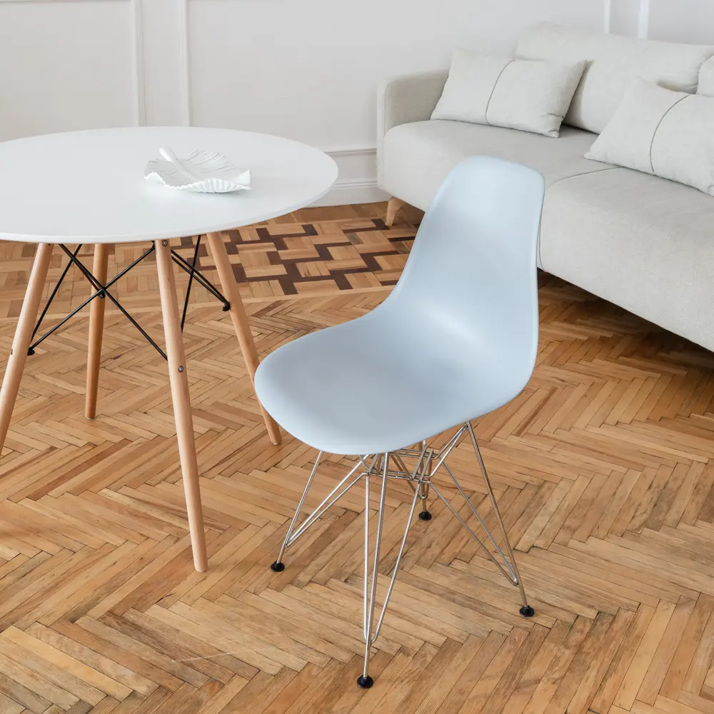 Фото 7 Комплект кухонных стульев 4 шт Derstuhl Chrom 45x82x45 см полипропилен цвет светло-серый Фото 7 Комплект кухонных стульев 4 шт Derstuhl Chrom 45x82x45 см полипропилен цвет светло-серый
