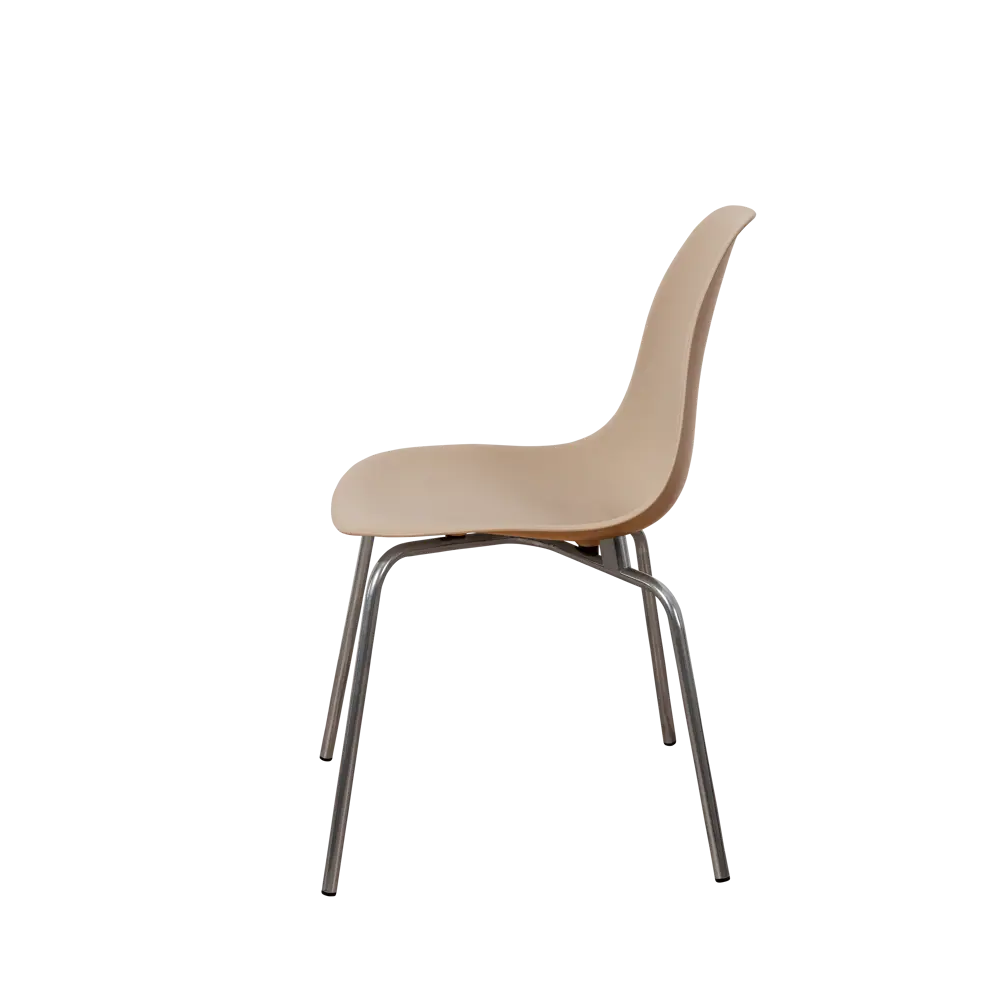 Фото 5 Стул кухонный Derstuhl Elegant chrom комплект 4 шт 45x82x46 см полипропилен цвет темно-бежевый Фото 5 Стул кухонный Derstuhl Elegant chrom комплект 4 шт 45x82x46 см полипропилен цвет темно-бежевый
