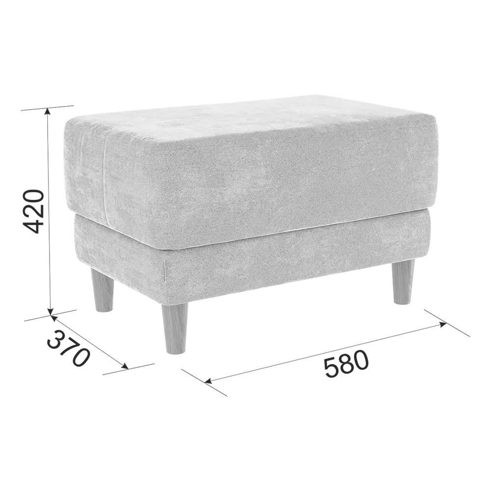 Фото 2 Пуф велюр Mebelson Рондо 2 топаз (велюр) 60x45.5 см Фото 2 Пуф велюр Mebelson Рондо 2 топаз (велюр) 60x45.5 см