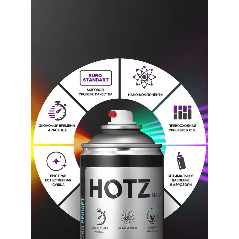 Фото 3 Аэрозольная эмаль для автомобилей Hotz базовая ремонтная цвет талая вода 206 1К металлик 520 мл Фото 3 Аэрозольная эмаль для автомобилей Hotz базовая ремонтная цвет талая вода 206 1К металлик 520 мл
