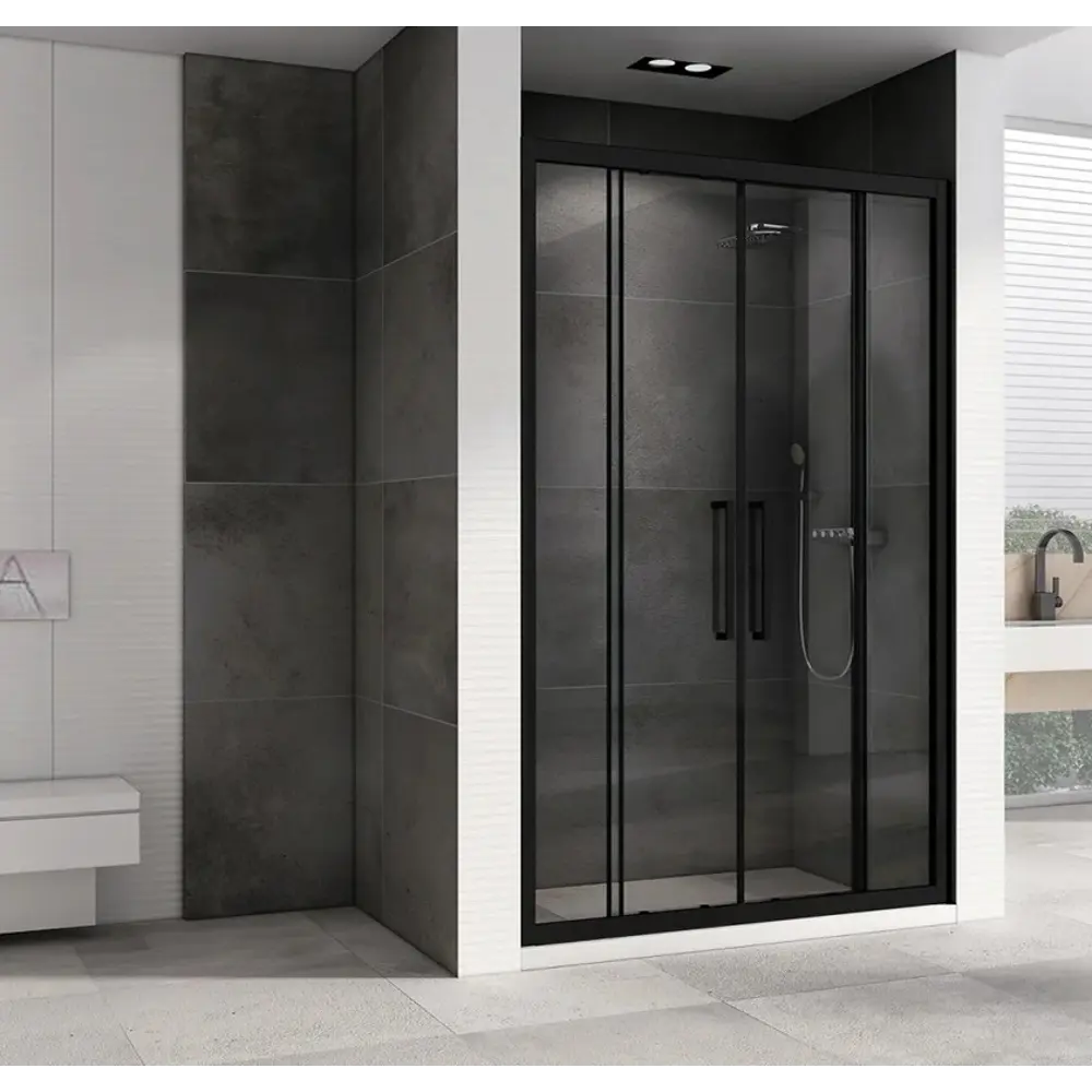 Фото 2 Душевая дверь Abber AG33170BH 170см эффект стекла прозрачный раздвижной