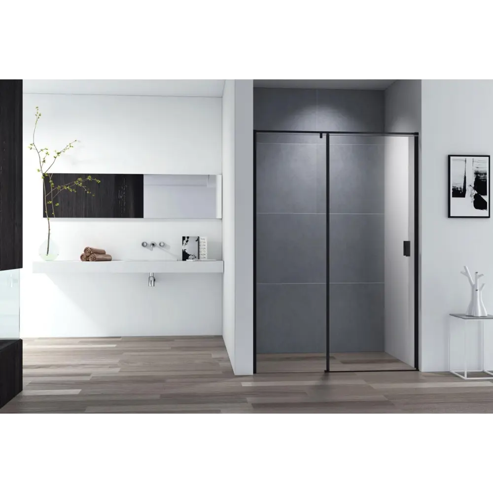 Фото 2 Душевая дверь Cezares 458713 130см эффект стекла прозрачный распашной