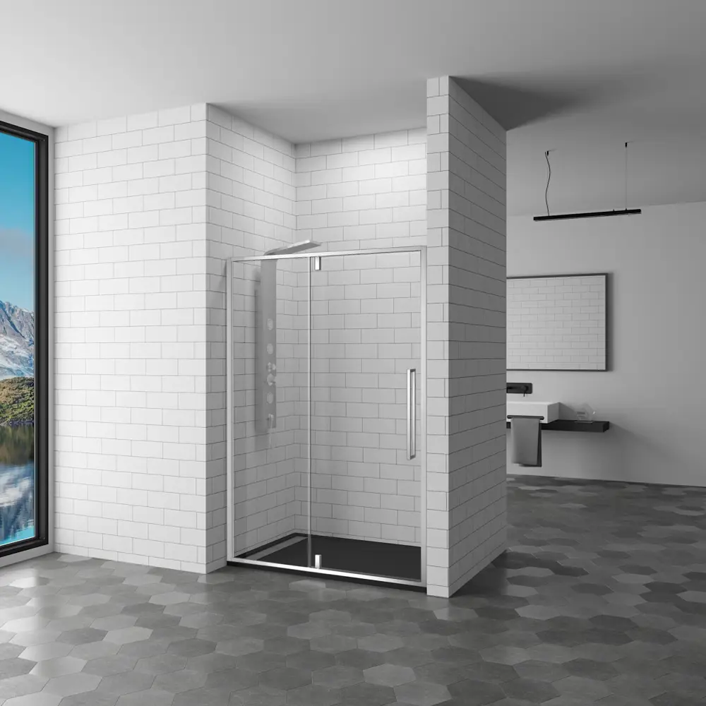 Фото 2 Душевая дверь Rgw 381477 100см эффект стекла прозрачный распашной Фото 2 Душевая дверь Rgw 381477 100см эффект стекла прозрачный распашной