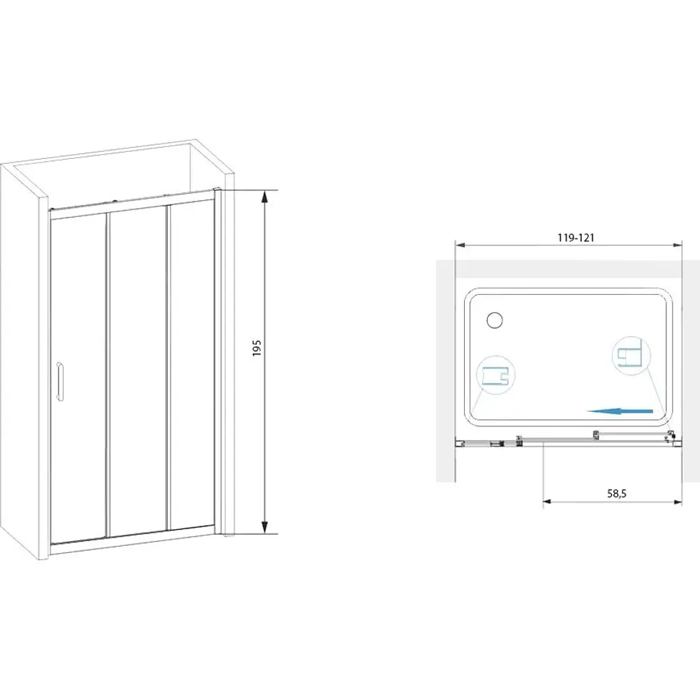 Фото Душевая дверь Rgw 278124 120см эффект стекла прозрачный раздвижной Фото Душевая дверь Rgw 278124 120см эффект стекла прозрачный раздвижной