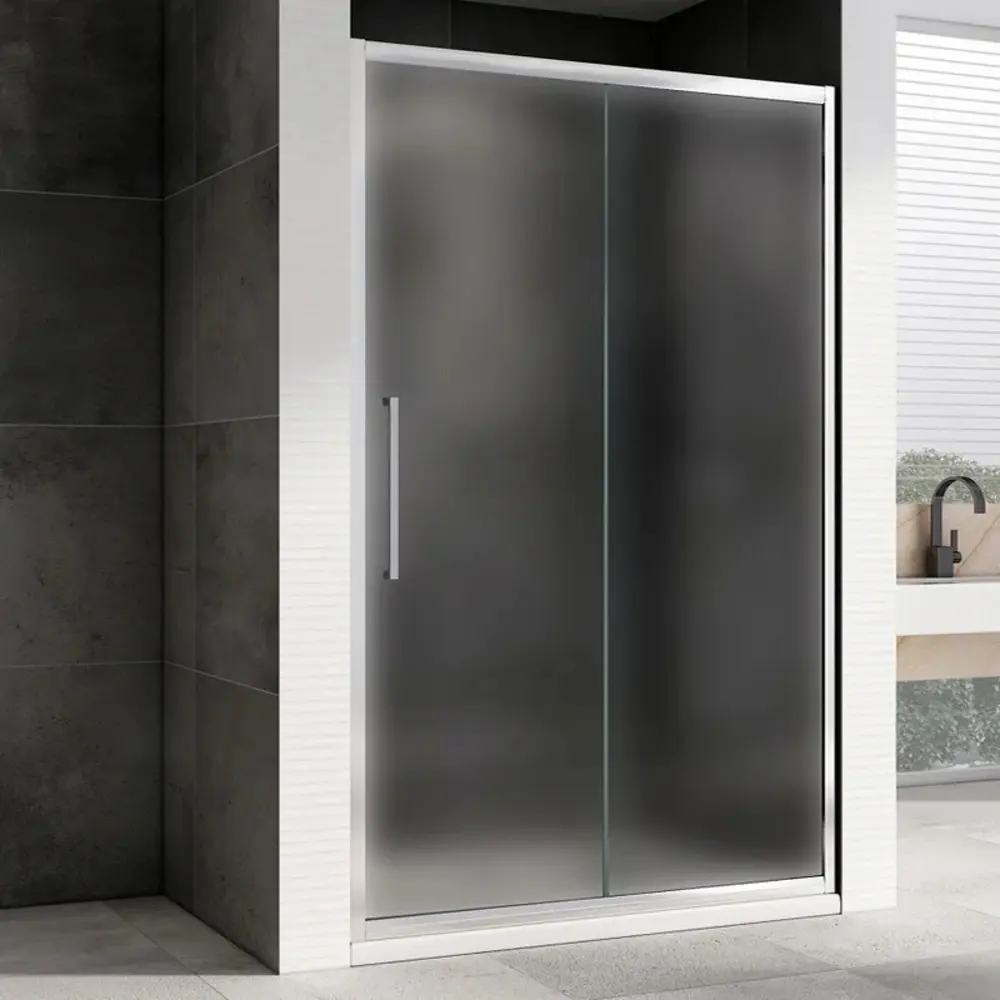 Фото Душевая дверь Abber AG30170MH 170см эффект стекла матовый раздвижной