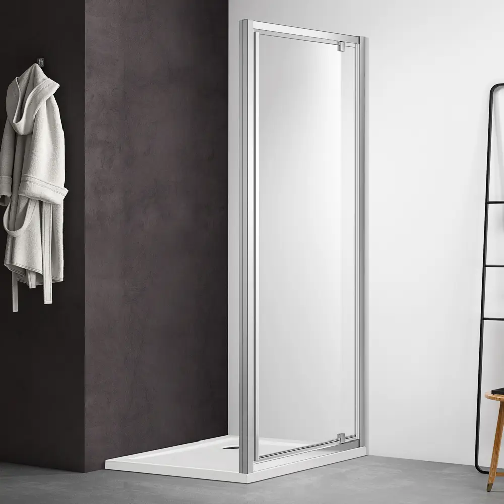 Фото Душевая дверь Aquatek AQ ARI PI 09020CH 90см эффект стекла прозрачный распашной Фото Душевая дверь Aquatek AQ ARI PI 09020CH 90см эффект стекла прозрачный распашной