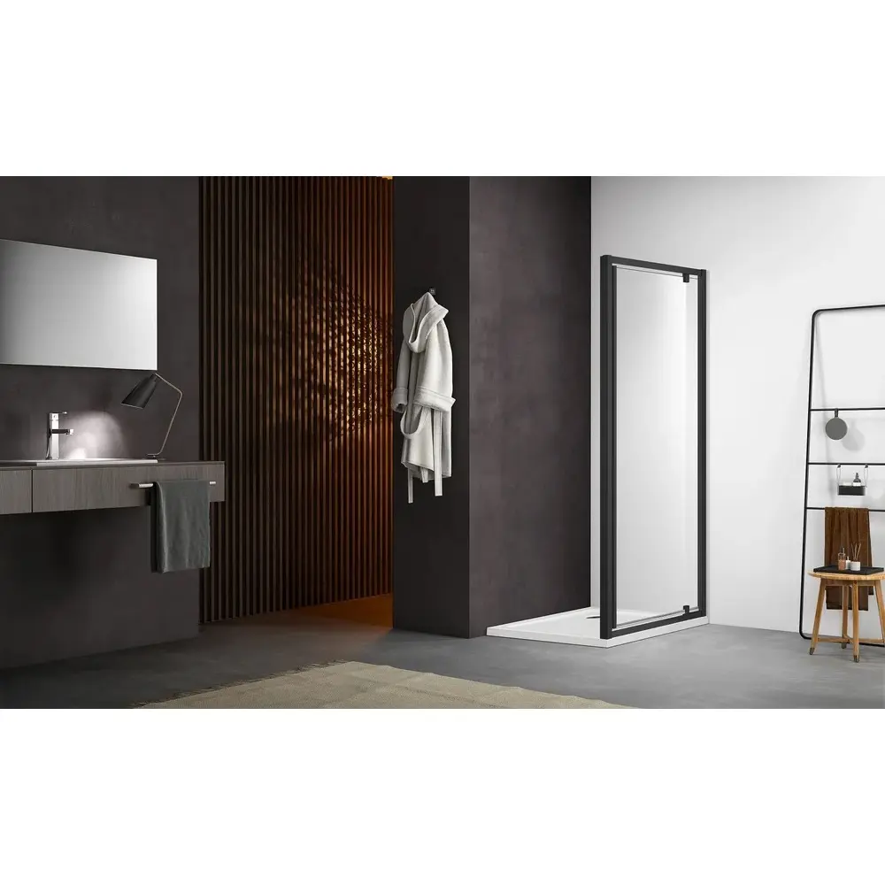 Фото 2 Душевая дверь Aquatek AQ ARI PI 09020BL 90см эффект стекла прозрачный распашной Фото 2 Душевая дверь Aquatek AQ ARI PI 09020BL 90см эффект стекла прозрачный распашной