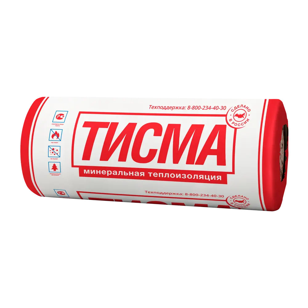 Фото Утеплитель Тисма 50 мм 2 мата 1200x8300 мм 20 м² Фото Утеплитель Тисма 50 мм 2 мата 1200x8300 мм 20 м²