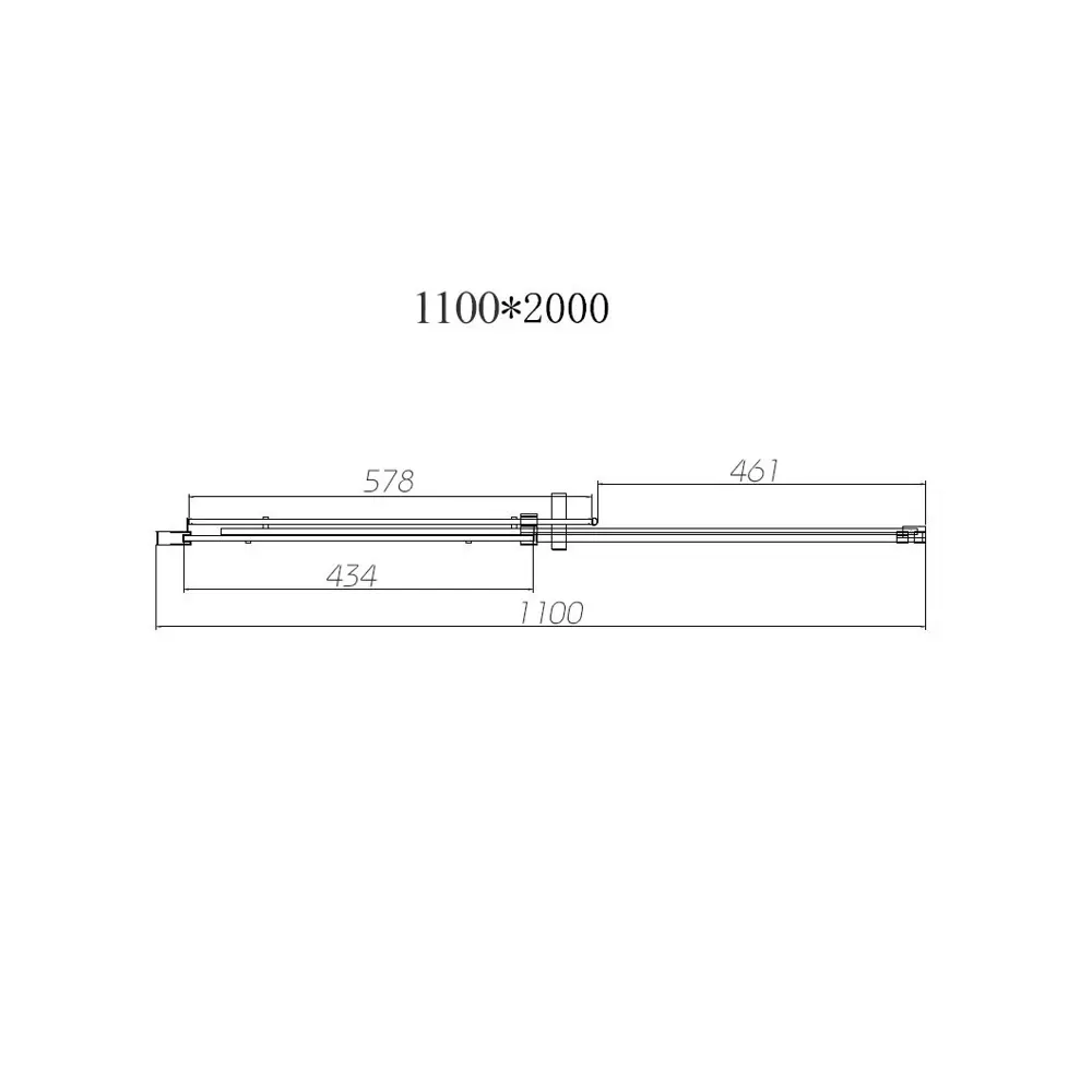 Фото 3 Душевая дверь Vincea Dice VDS-4D110CL 110 профиль хром стекло прозрачное