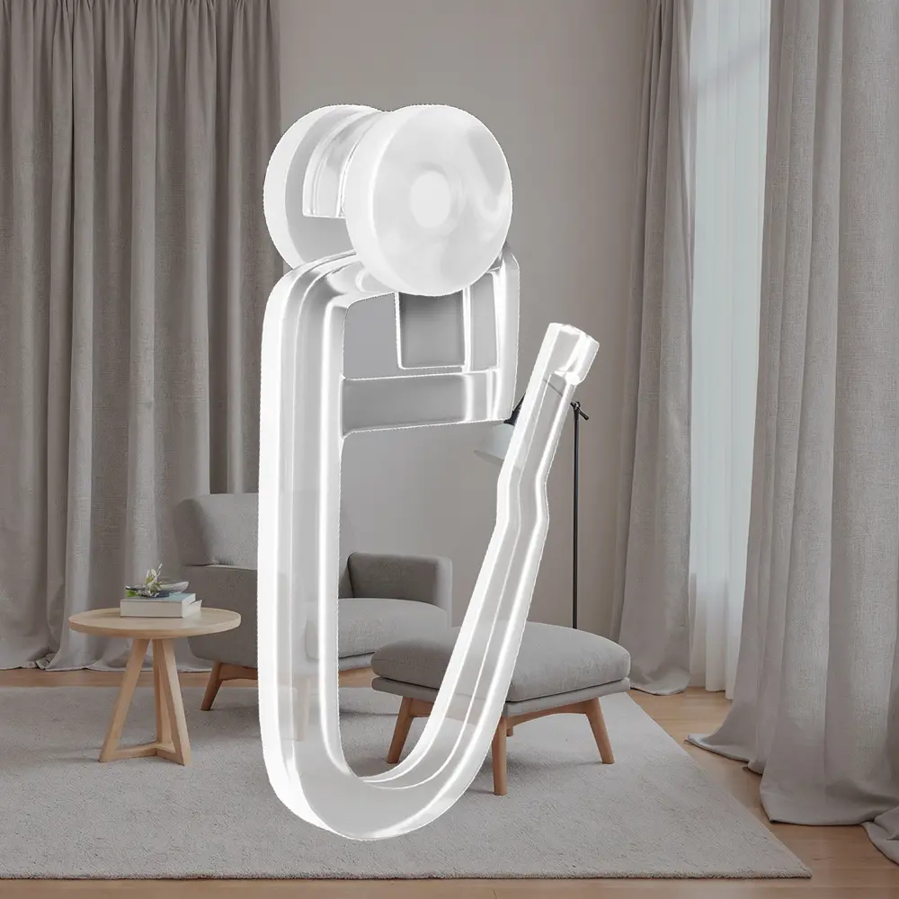 Фото Крючок-Ролик для штор для шинного потолочного карниза Evoli в упаковке 100 шт Фото Крючок-Ролик для штор для шинного потолочного карниза Evoli в упаковке 100 шт