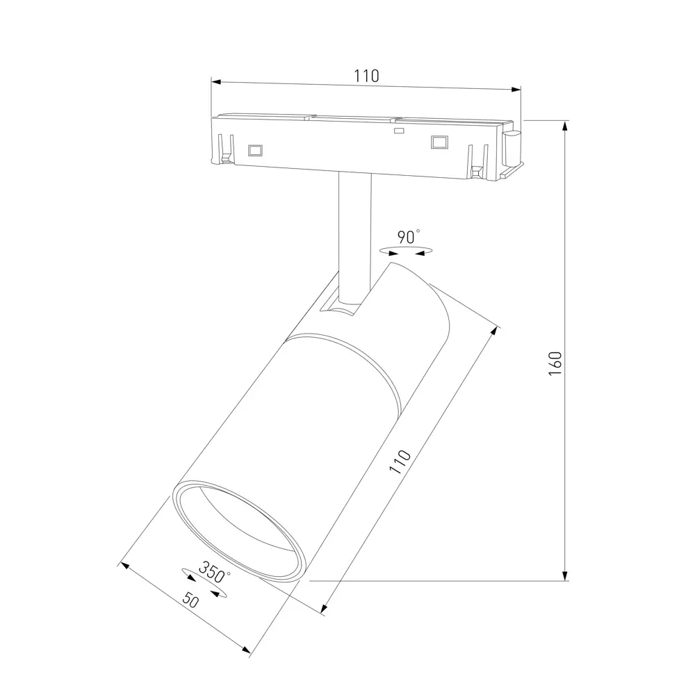 Фото 9 Трековый светильник спот светодиодный Elektrostandard A067378 6 Вт однофазный 3 м² цвет черный Фото 9 Трековый светильник спот светодиодный Elektrostandard A067378 6 Вт однофазный 3 м² цвет черный