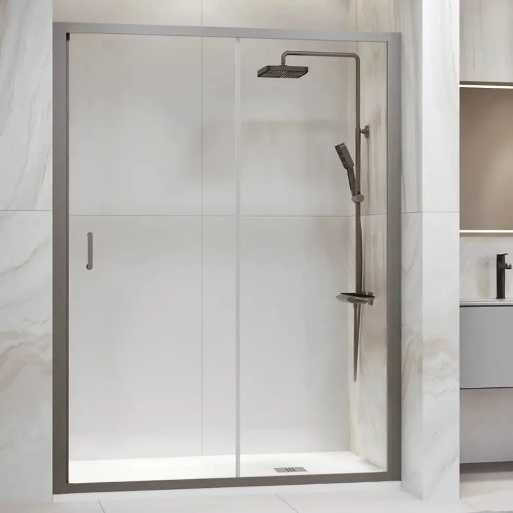 Фото Душевая дверь Rgw 41081415-110 150см эффект стекла прозрачный раздвижной Фото Душевая дверь Rgw 41081415-110 150см эффект стекла прозрачный раздвижной