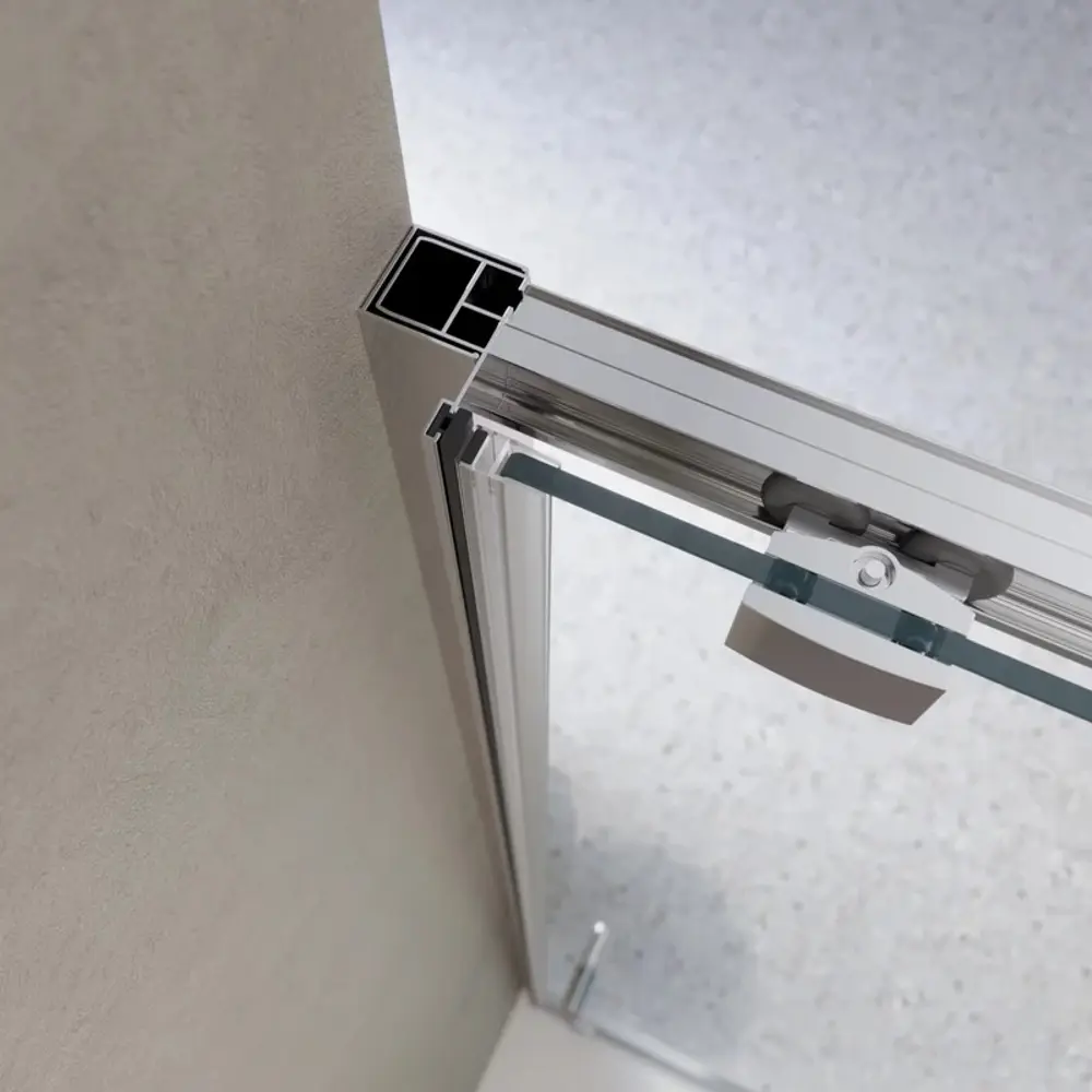 Фото 6 Душевая дверь Belbagno LUCE-BF-1-120-C-Cr 120см эффект стекла прозрачный раздвижной Фото 6 Душевая дверь Belbagno LUCE-BF-1-120-C-Cr 120см эффект стекла прозрачный раздвижной