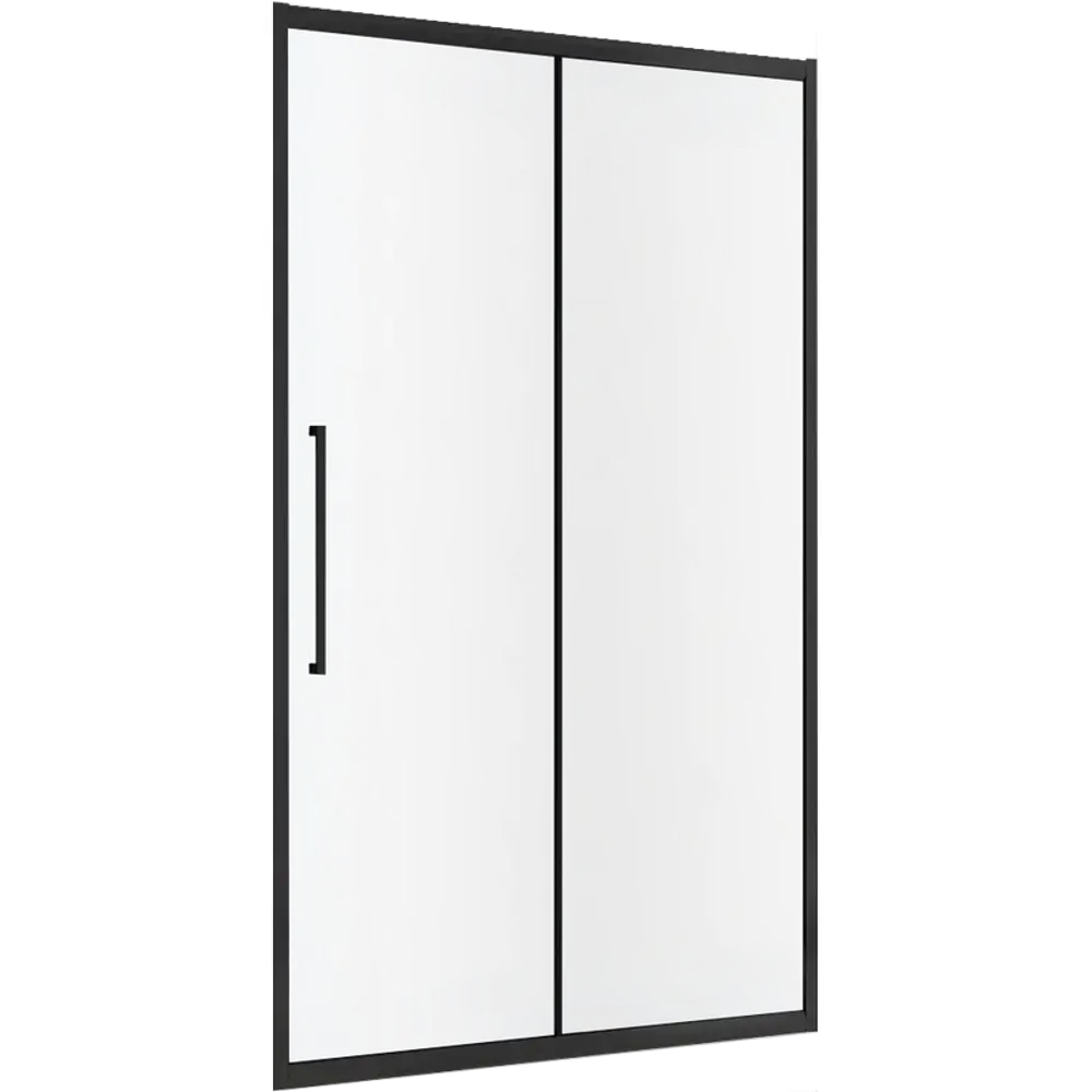 Фото 3 Душевая дверь Abber AG30100BMH 100см эффект стекла матовый раздвижной профиль черный Фото 3 Душевая дверь Abber AG30100BMH 100см эффект стекла матовый раздвижной профиль черный