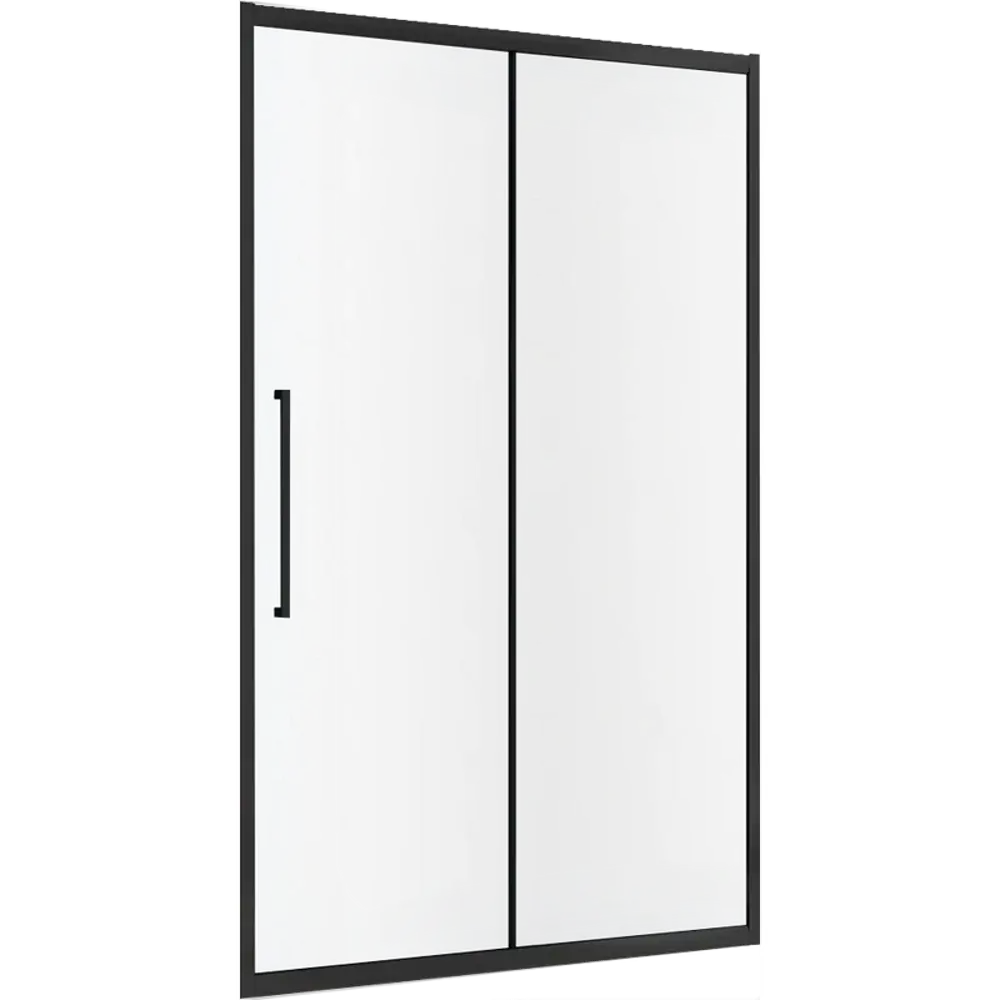 Фото 3 Душевая дверь Abber AG30130BMH 130см эффект стекла матовый раздвижной профиль черный Фото 3 Душевая дверь Abber AG30130BMH 130см эффект стекла матовый раздвижной профиль черный