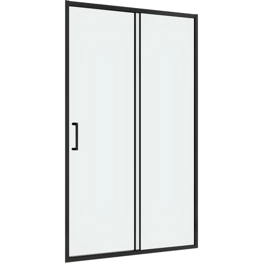 Фото 3 Душевая дверь Abber AG30110B5 110см эффект стекла прозрачный раздвижной профиль черный Фото 3 Душевая дверь Abber AG30110B5 110см эффект стекла прозрачный раздвижной профиль черный