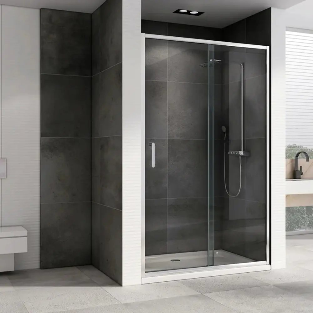 Фото 2 Душевая дверь Abber AG301505 150см эффект стекла прозрачный раздвижной Фото 2 Душевая дверь Abber AG301505 150см эффект стекла прозрачный раздвижной