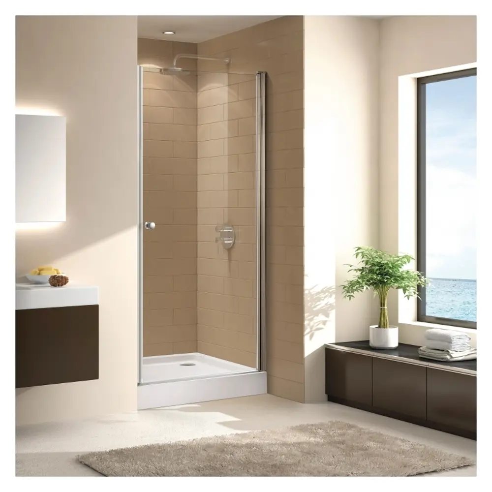 Фото 2 Душевая дверь Cezares ECO-O-B-1-60-C-Cr 60см эффект стекла прозрачный распашной профиль хром Фото 2 Душевая дверь Cezares ECO-O-B-1-60-C-Cr 60см эффект стекла прозрачный распашной профиль хром