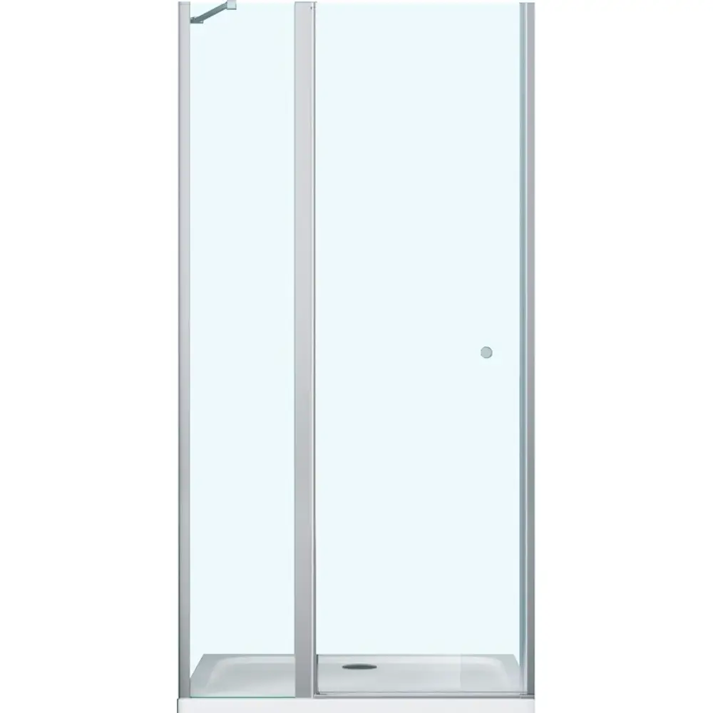 Фото Душевая дверь Belbagno ETNA-B-12-60/60-C-Cr 120см эффект стекла прозрачный распашной профиль хром