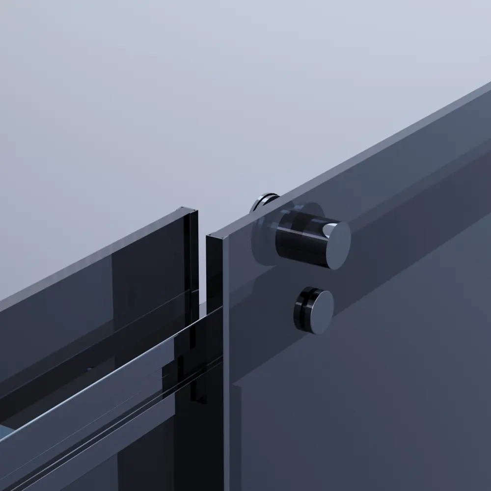 Фото 4 Душевая дверь Ambassador 19022204HBB 150см эффект стекла тонированный раздвижной Фото 4 Душевая дверь Ambassador 19022204HBB 150см эффект стекла тонированный раздвижной