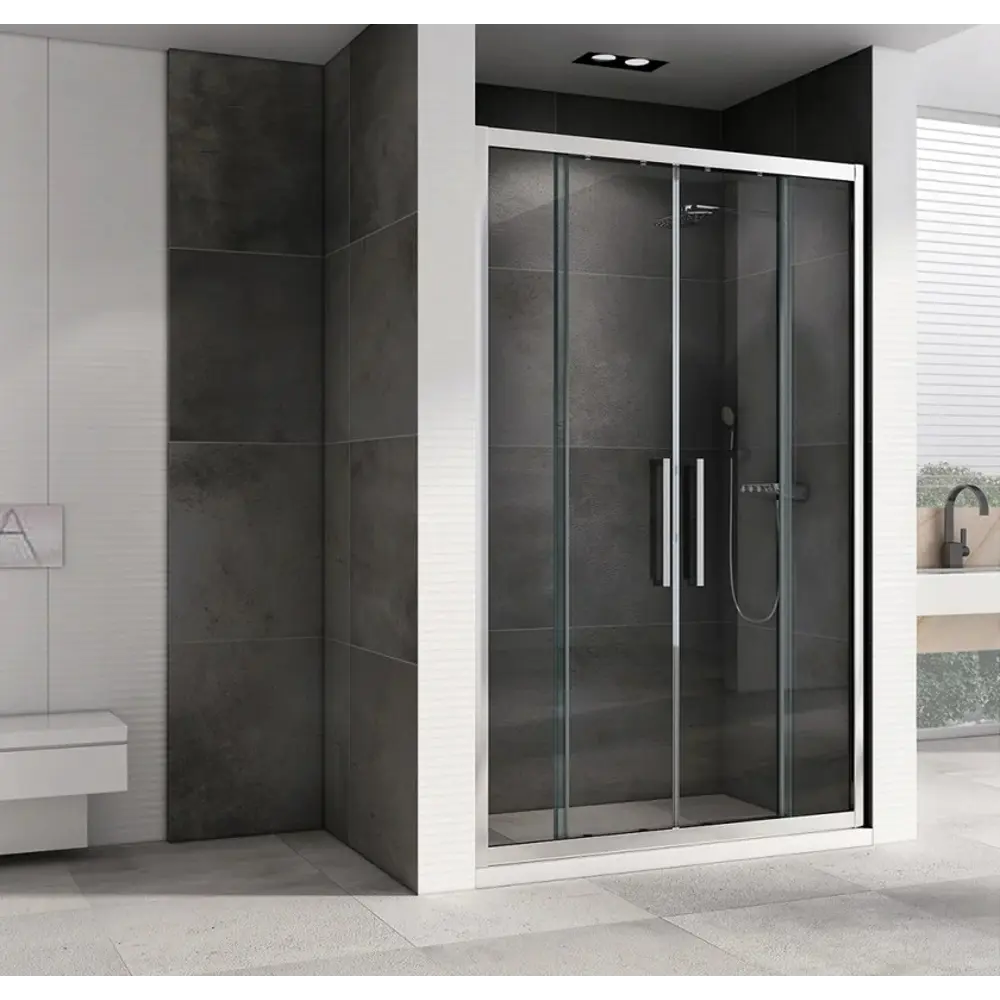 Фото 2 Душевая дверь Abber AG33170H 170см эффект стекла прозрачный раздвижной