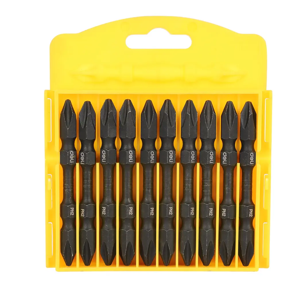 Фото Набор бит двухсторонних торсионных ударных Deli DL252202, 10 шт Фото Набор бит двухсторонних торсионных ударных Deli DL252202, 10 шт