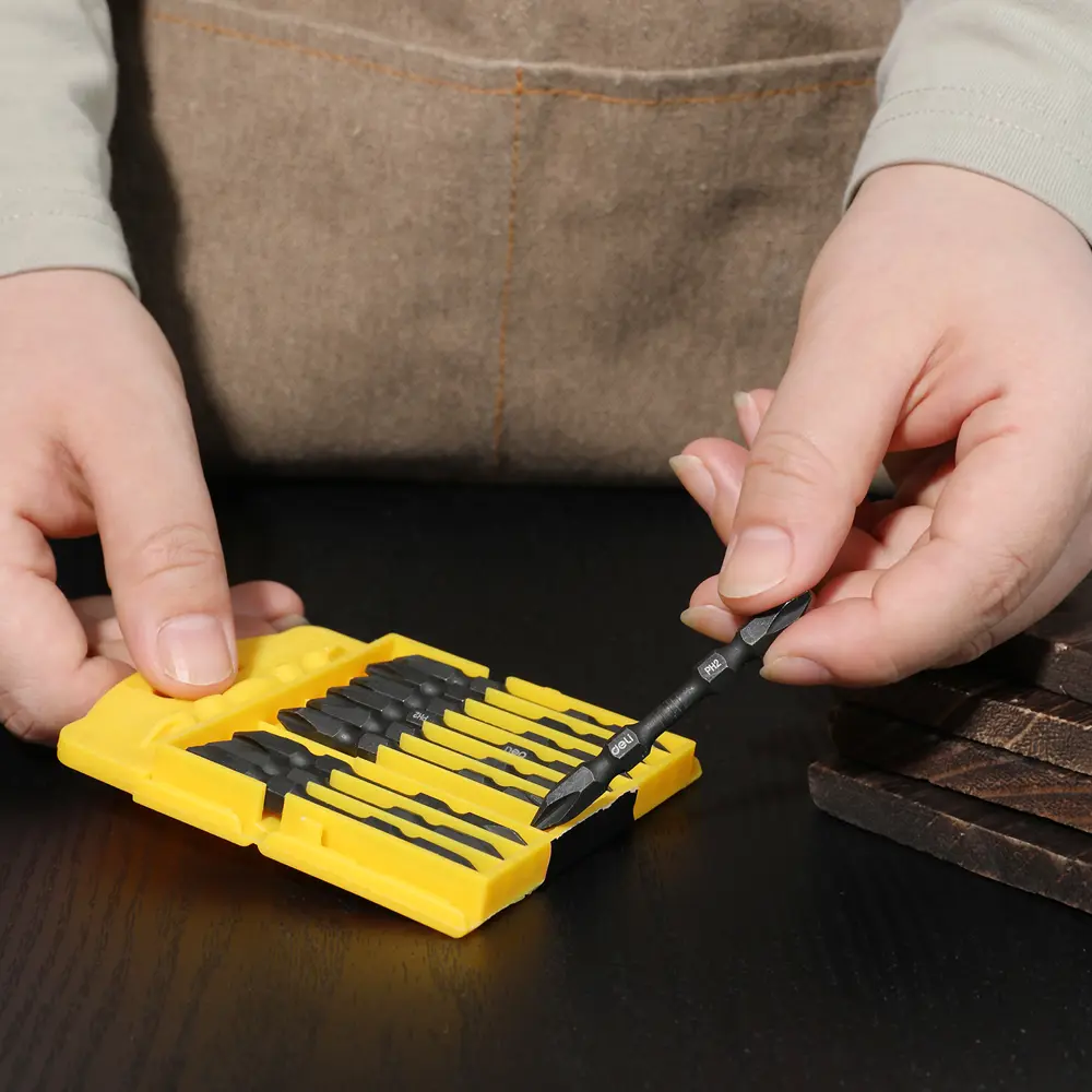 Фото 3 Набор бит двухсторонних торсионных ударных Deli DL252202, 10 шт Фото 3 Набор бит двухсторонних торсионных ударных Deli DL252202, 10 шт