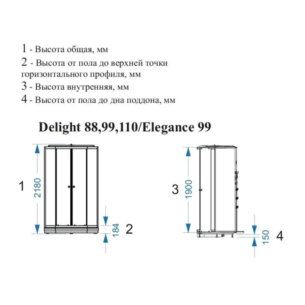Фото 5 Душевая кабина Domani-Spa Delight 88 6581899 80x80 см поддон 15 см, черные стенки, тонированная Фото 5 Душевая кабина Domani-Spa Delight 88 6581899 80x80 см поддон 15 см, черные стенки, тонированная