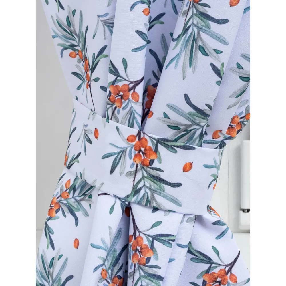 Фото 6 Штора на шторной ленте Berry Garden 145x180 см цвет белый