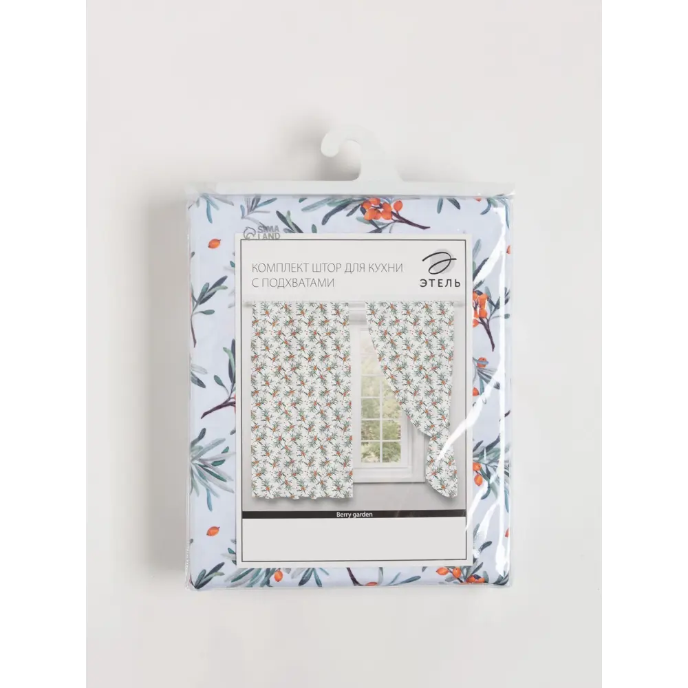 Фото 12 Штора на шторной ленте Berry Garden 145x180 см цвет белый