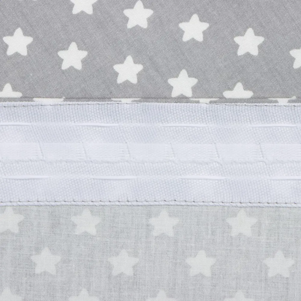 Фото 12 Комплект штор на шторной ленте для кухни Этель Звёзды 149x180 см цвет серый/серебристый Фото 12 Комплект штор на шторной ленте для кухни Этель Звёзды 149x180 см цвет серый/серебристый