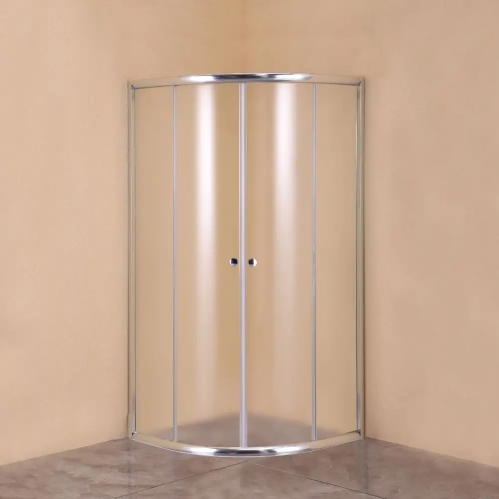 Фото 3 Душевой уголок Agger A01 137940 1/4 круга 90x90см серебристый блеск профиль эффект стекла матовый