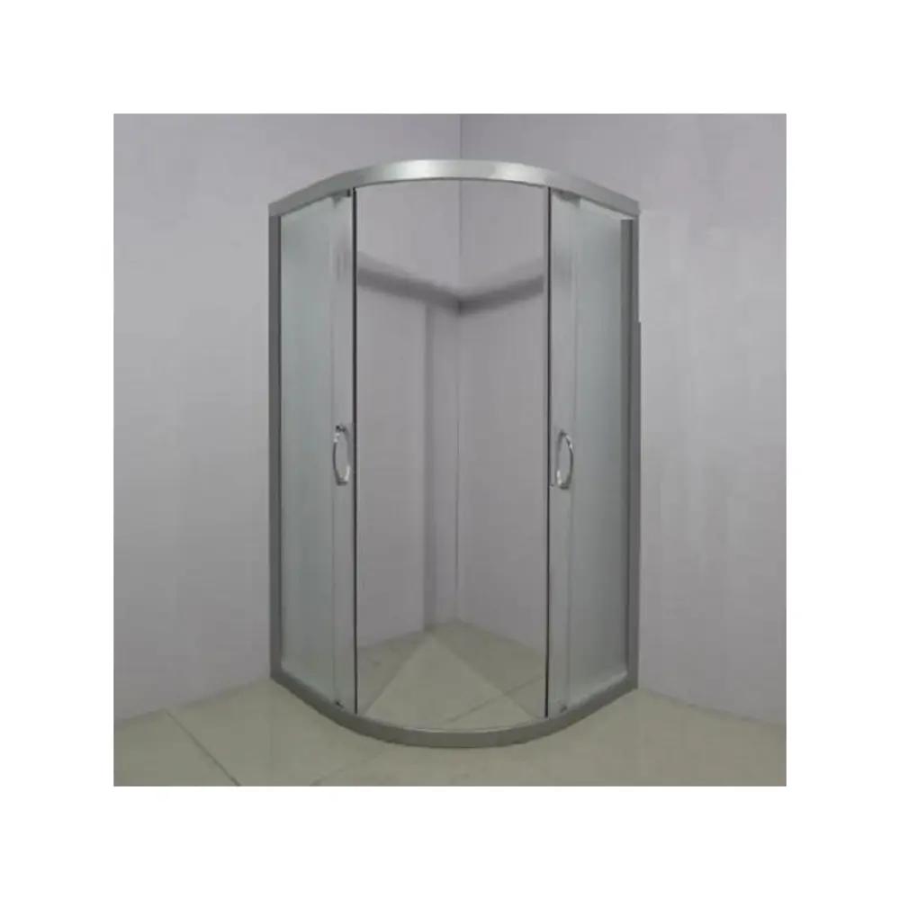 Фото 3 Душевой уголок River Don 18685 1/4 круга 90x90см хромированный профиль эффект стекла матовый