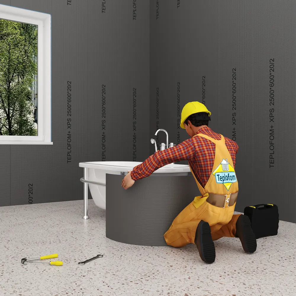 Фото 5 Экструдированный пенополистирол XPS 80мм Teplofom 2500x600мм 1.5м² двустороннее армирование с продольным пропилом Фото 5 Экструдированный пенополистирол XPS 80мм Teplofom 2500x600мм 1.5м² двустороннее армирование с продольным пропилом