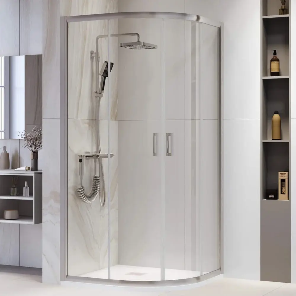 Фото Душевой уголок Rgw Passage 03085299-11 1/4 круга 90x90см серебристый блеск профиль эффект стекла прозрачный Фото Душевой уголок Rgw Passage 03085299-11 1/4 круга 90x90см серебристый блеск профиль эффект стекла прозрачный