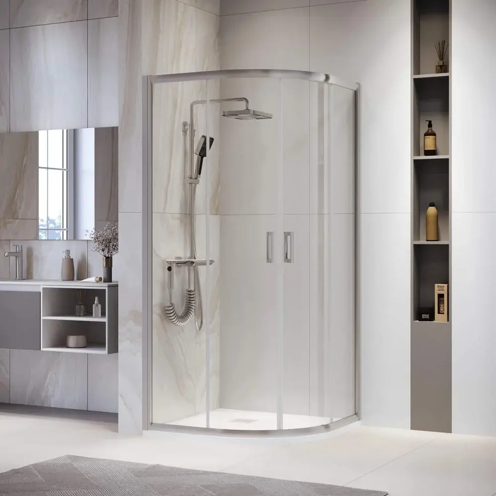 Фото 2 Душевой уголок Rgw Passage 03085299-11 1/4 круга 90x90см серебристый блеск профиль эффект стекла прозрачный Фото 2 Душевой уголок Rgw Passage 03085299-11 1/4 круга 90x90см серебристый блеск профиль эффект стекла прозрачный