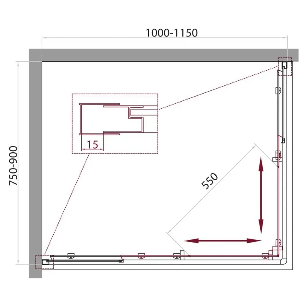 Фото 7 Душевой уголок Belbagno Unique UNIQUE-AH-2-100/115-75/90-C-Cr прямоугольный 115x90см серебристый блеск профиль эффект стекла прозрачный Фото 7 Душевой уголок Belbagno Unique UNIQUE-AH-2-100/115-75/90-C-Cr прямоугольный 115x90см серебристый блеск профиль эффект стекла прозрачный