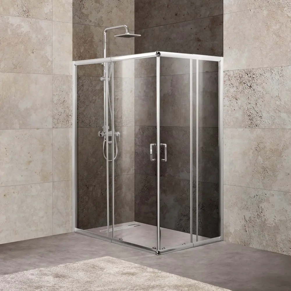 Фото Душевой уголок Belbagno Unique UNIQUE-AH-2-100/115-75/90-C-Cr прямоугольный 115x90см серебристый блеск профиль эффект стекла прозрачный Фото Душевой уголок Belbagno Unique UNIQUE-AH-2-100/115-75/90-C-Cr прямоугольный 115x90см серебристый блеск профиль эффект стекла прозрачный