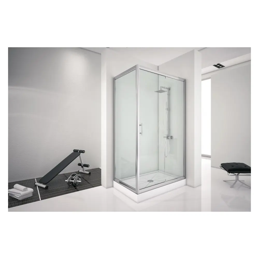 Фото 2 Душевой уголок Aquanet Alfa 00168419 прямоугольный 80x150см серебристый блеск профиль эффект стекла прозрачный Фото 2 Душевой уголок Aquanet Alfa 00168419 прямоугольный 80x150см серебристый блеск профиль эффект стекла прозрачный