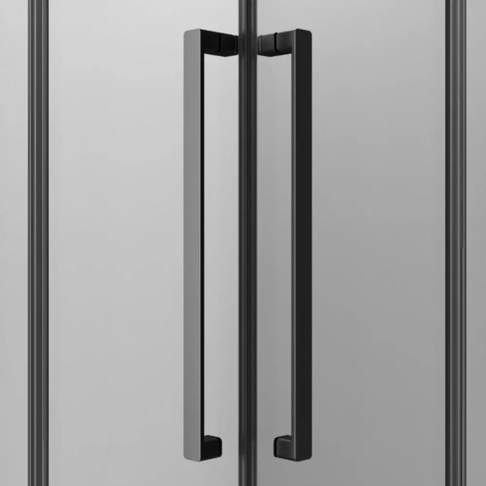 Фото 6 Душевой уголок Am.pm Func W84G-403-9090-BT квадратный 87.8x87.8см черный профиль эффект стекла прозрачный