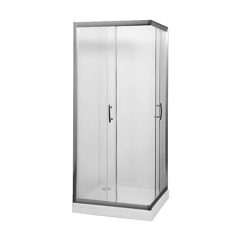Фото 2 Душевой уголок Aquanet Alfa Cube 00168416 квадратный 90х90см серебристый блеск профиль эффект стекла прозрачный Фото 2 Душевой уголок Aquanet Alfa Cube 00168416 квадратный 90х90см серебристый блеск профиль эффект стекла прозрачный
