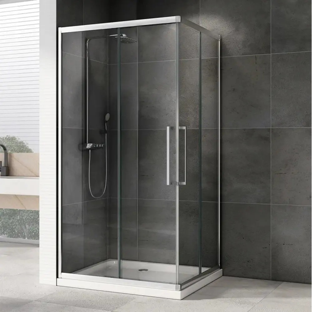 Фото Душевой уголок Abber Schwarzer Diamant AG02129H прямоугольный 120x90см серебристый блеск профиль эффект стекла прозрачный Фото Душевой уголок Abber Schwarzer Diamant AG02129H прямоугольный 120x90см серебристый блеск профиль эффект стекла прозрачный