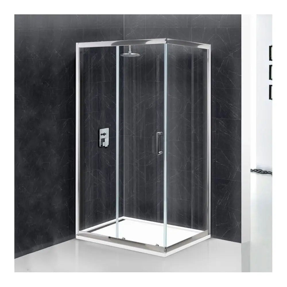 Фото Душевой уголок Belbagno Uno UNO-AH-1-100/90-C-Cr прямоугольный 100x90см серебристый блеск профиль эффект стекла прозрачный Фото Душевой уголок Belbagno Uno UNO-AH-1-100/90-C-Cr прямоугольный 100x90см серебристый блеск профиль эффект стекла прозрачный