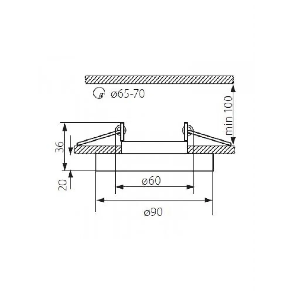 Фото 2 Потолочный светильник точечный стеклянный Kanlux MORTA B CT-DSO50-SR 22117 50 Вт Фото 2 Потолочный светильник точечный стеклянный Kanlux MORTA B CT-DSO50-SR 22117 50 Вт