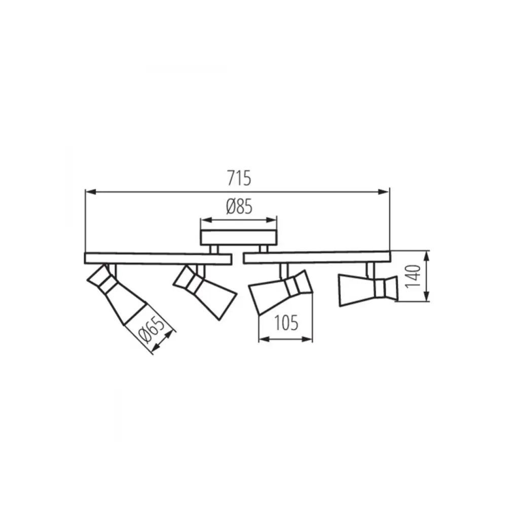 Фото 6 Спот Kanlux Mileno El-4I B-Ag 29118 4 лампы цвет черный Фото 6 Спот Kanlux Mileno El-4I B-Ag 29118 4 лампы цвет черный