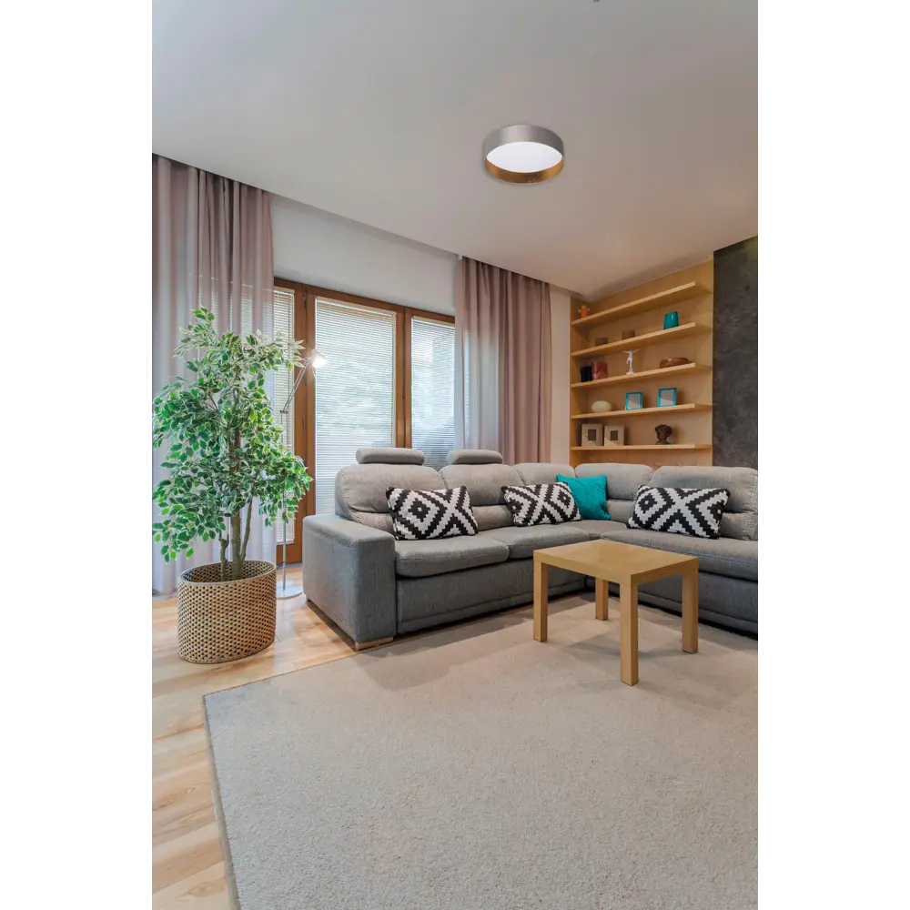 Фото 4 Светильник настенно-потолочный светодиодный Kanlux 36467 12 м² нейтральный белый свет цвет серый/серебристый Фото 4 Светильник настенно-потолочный светодиодный Kanlux 36467 12 м² нейтральный белый свет цвет серый/серебристый