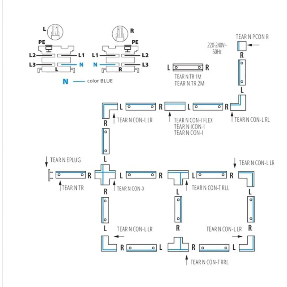 Фото 2 Коннектор Kanlux 33263 т-образный жесткий для соединения трековых шинопроводов встраиваемых однофазных цвет черный