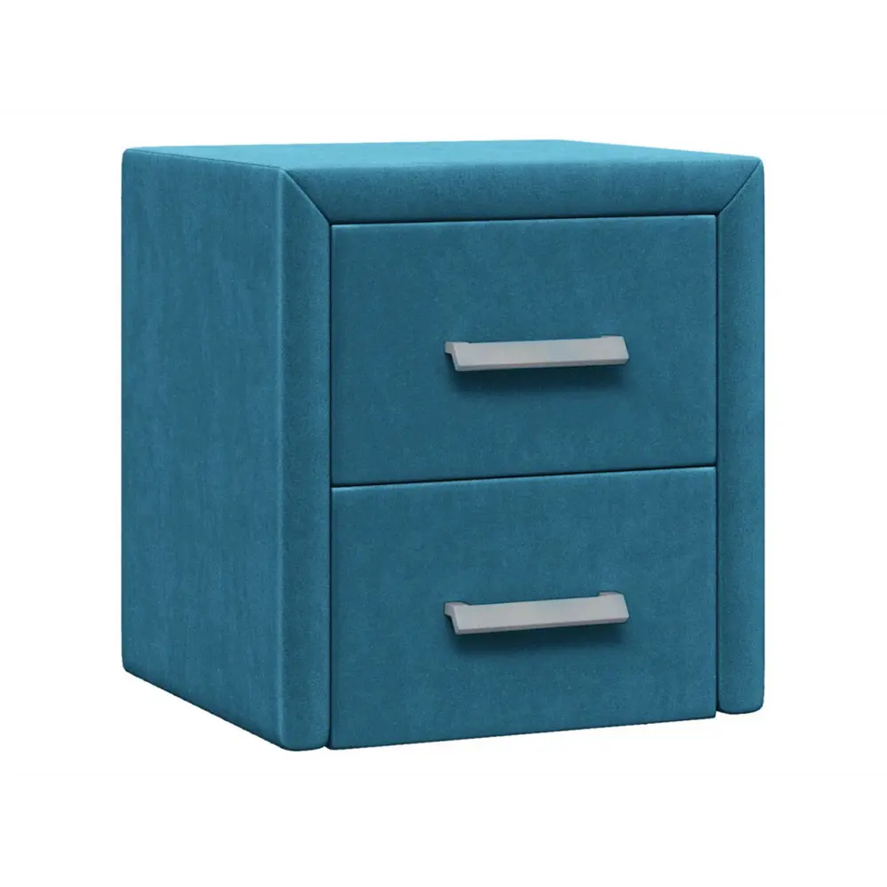 Фото 4 Тумба прикроватная Правила мебели Женева 42x49.5x37.5 см 2 ящика ЛДСП цвет синий Фото 4 Тумба прикроватная Правила мебели Женева 42x49.5x37.5 см 2 ящика ЛДСП цвет синий
